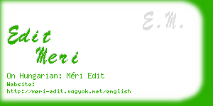 edit meri business card